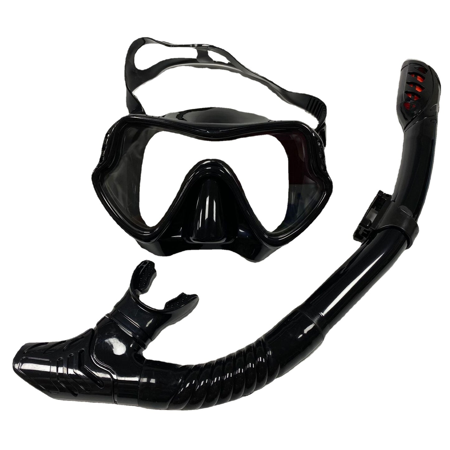 Adult Snorkeling Gear Set with Silicone Mask and Snorkel