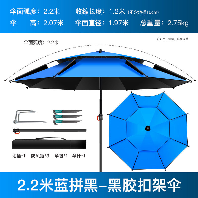 Reinforced Metal  Umbrella with Black Coating