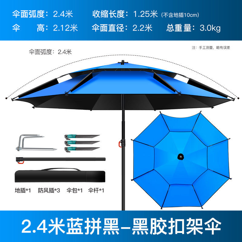 Reinforced Metal  Umbrella with Black Coating