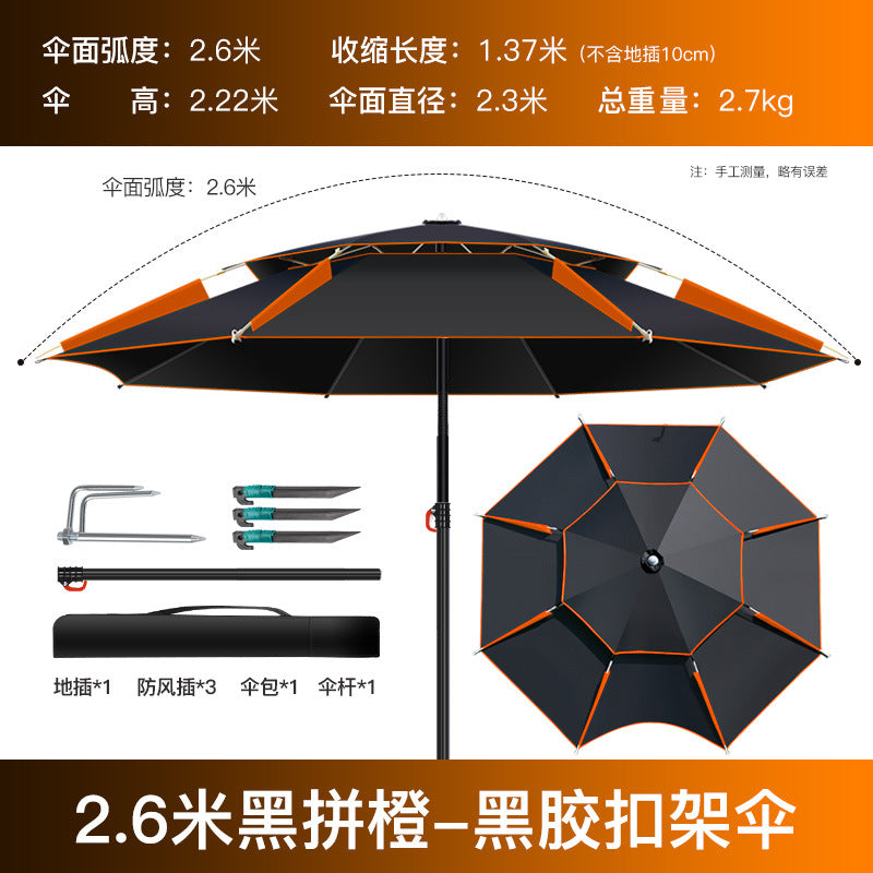 Reinforced Metal  Umbrella with Black Coating