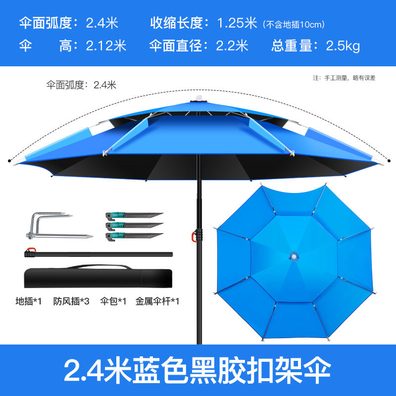 Reinforced Metal  Umbrella with Black Coating