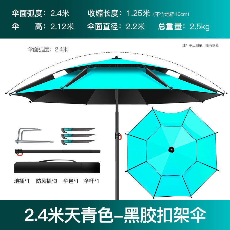 Reinforced Metal  Umbrella with Black Coating