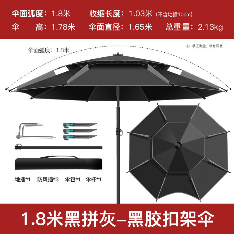 Reinforced Metal  Umbrella with Black Coating